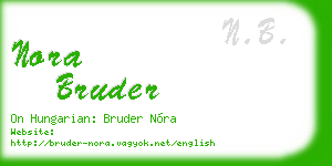 nora bruder business card